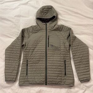 Topo Designs Global Puffer Hoodie Women’s Sage Green Medium